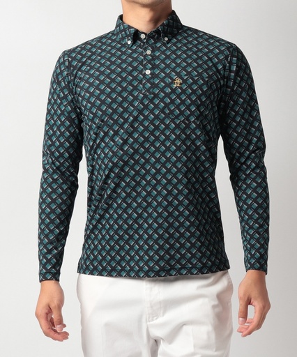 季節系列 高爾夫球長袖襯衫 吸濕排汗 UPF50 Solotex