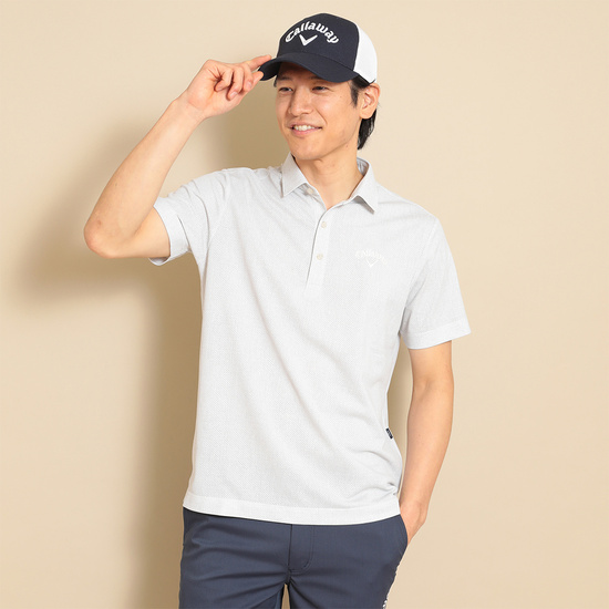 CALLAWAY 網狀織物印花短袖上衣